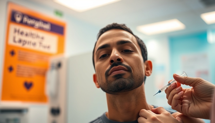 Health and wellness focus with vaccination in clinic.