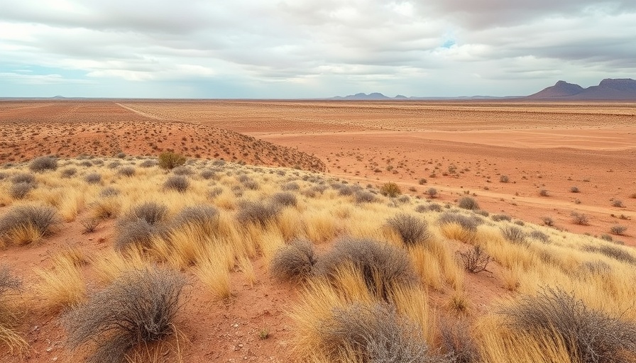 Desert border wall landscape capturing isolation and barrenness.