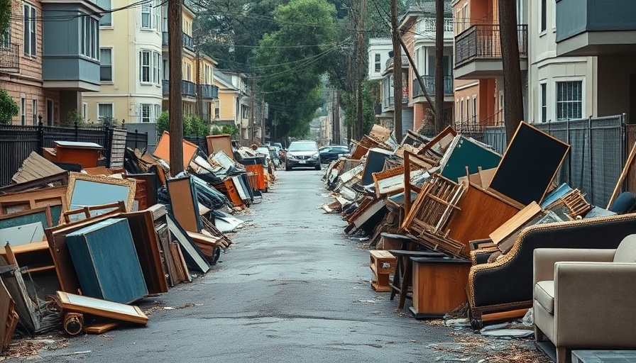 Florida hurricane preparedness legislation, debris along street post hurricane.