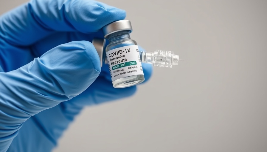 Novavax COVID-19 Vaccine Approval vial held by gloved hand