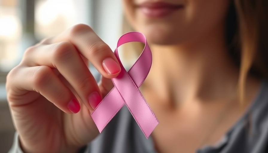 Pink ribbon symbolizes breakthrough treatments for aggressive triple negative breast cancer.