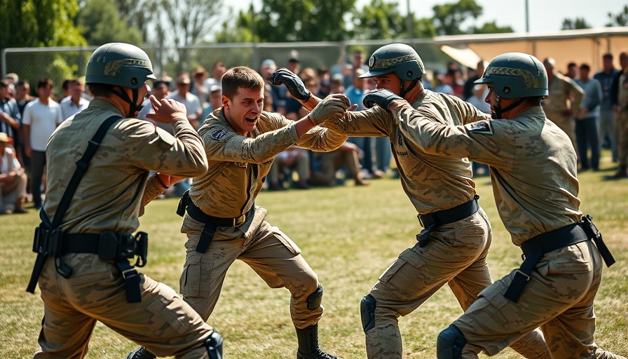 Military sparring match at Top Gun Olympics in Fort Lauderdale.