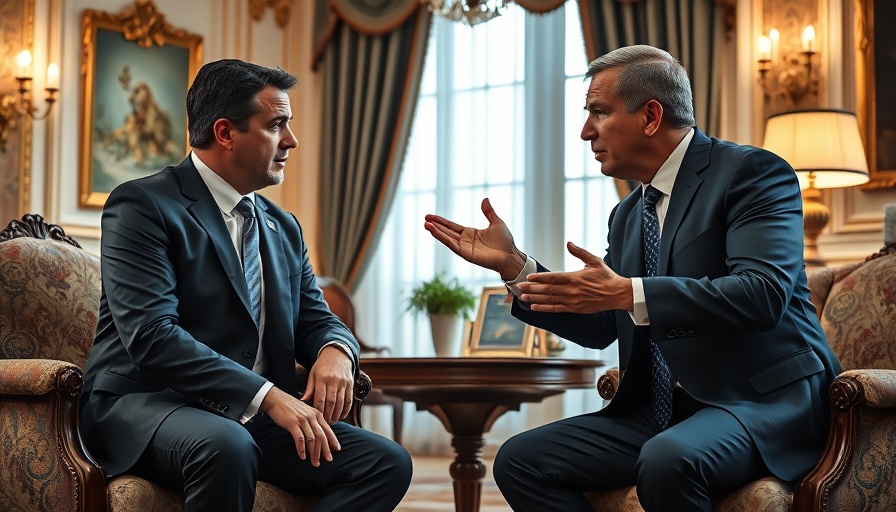 Ukraine Peace Negotiations discussion between two officials.