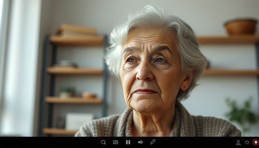 Elderly woman in video call discussing DOGE cuts to HHS.