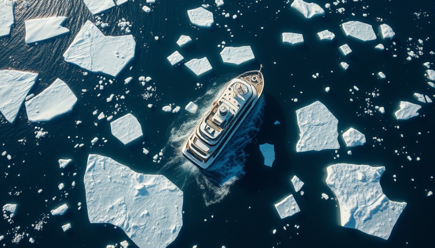 Expedition Odyssey ship at SeaWorld Orlando navigating icebergs.