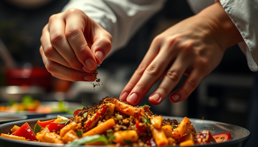 Chef preparing colorful dish, emphasize Protect SNAP funding
