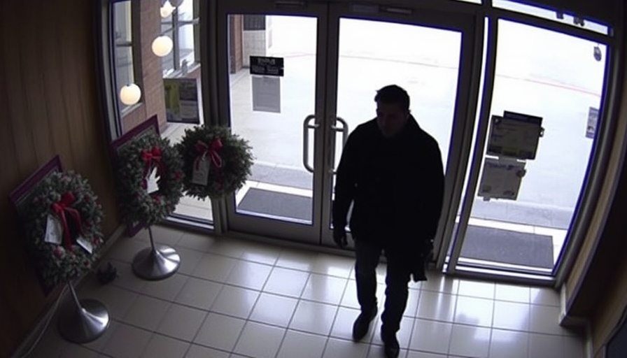 Surveillance footage related to Orlando News, person entering building.