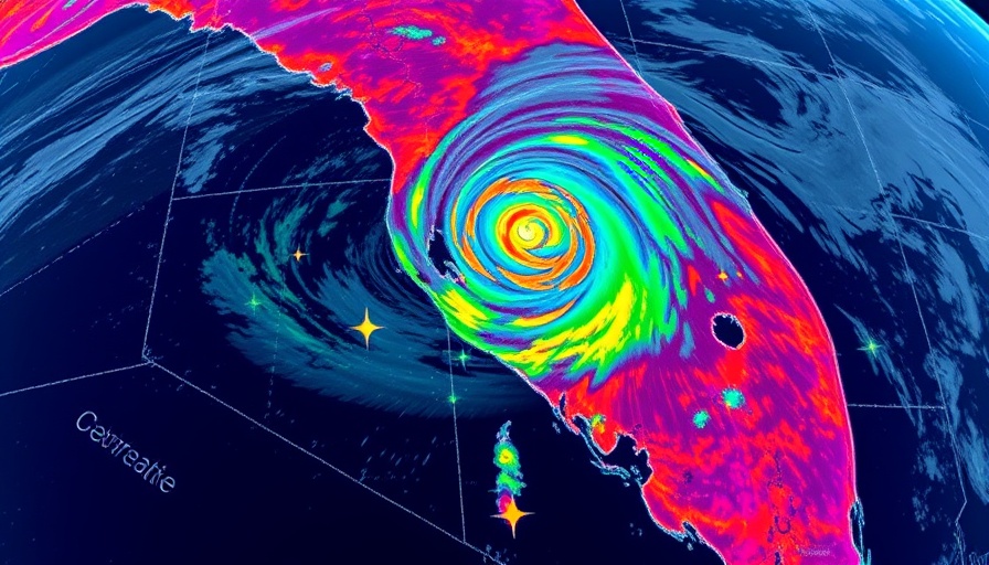 Infrared satellite showing severe thunderstorms in Central Florida.