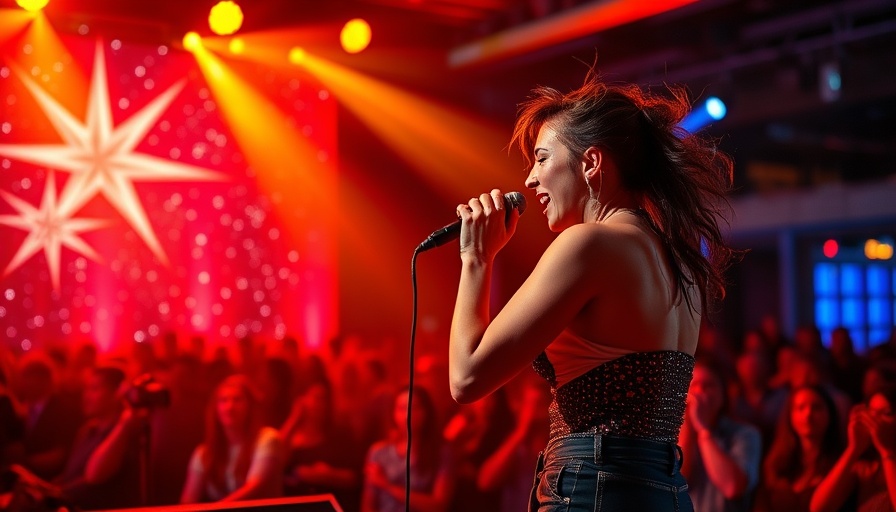 Female singer at the 60th Academy of Country Music Awards.