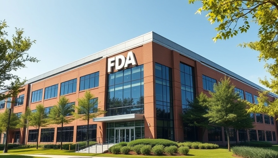 Modern FDA headquarters exterior with U.S. agency sign.