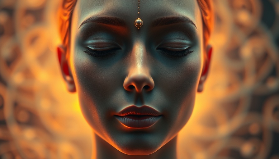 Surreal artistic face focusing on manifesting money.