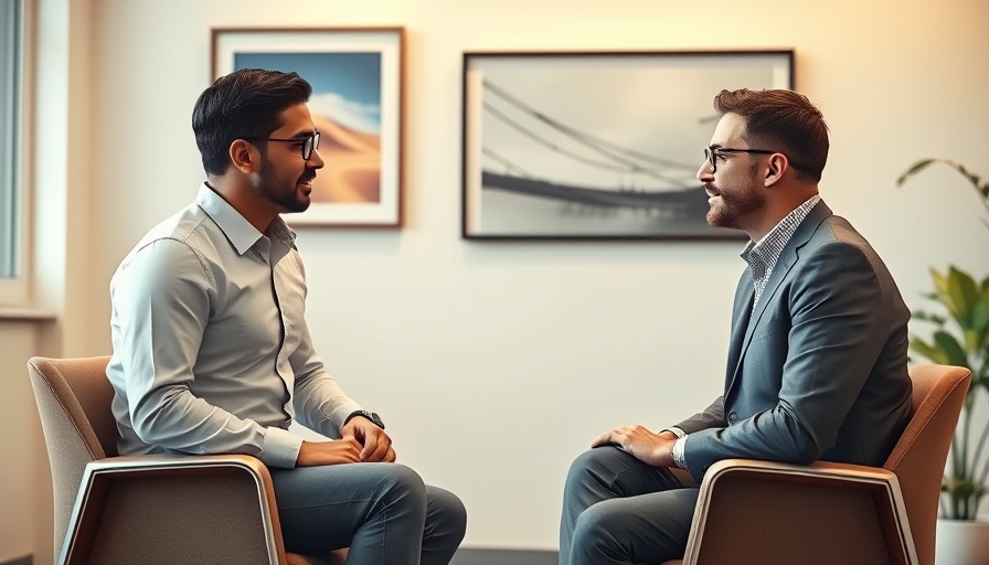 Men discussing excessive code violations in an office setting, interview scene.