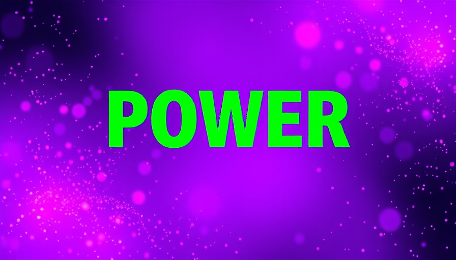 Manifest money concept with vibrant purple abstract background and 'POWER' text.
