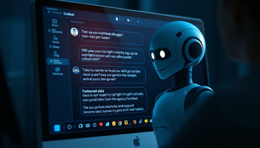 AI chatbot on screen, used in mental health care.