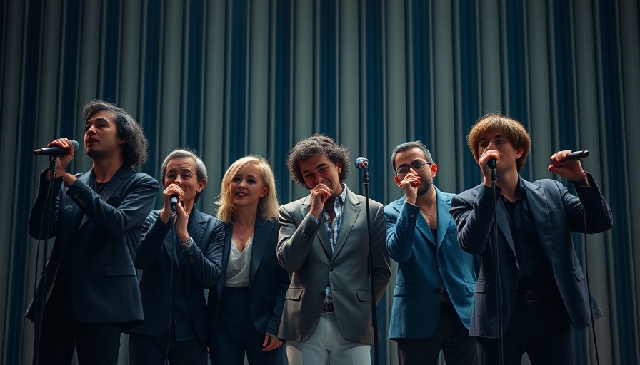 Avant-garde singers perform at Eurovision Song Contest Grand Final.