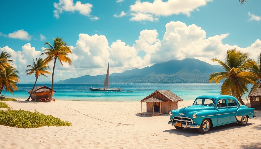 Waikiki travel destination with beach and vintage car