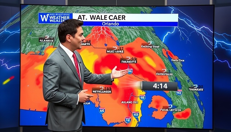 Meteorologist discussing weather updates in Orlando.