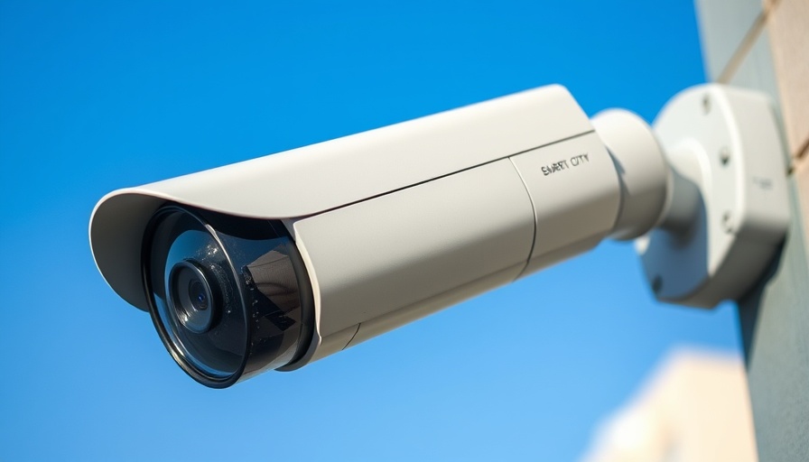 Modern security camera as part of Sarasota Smart City initiative.