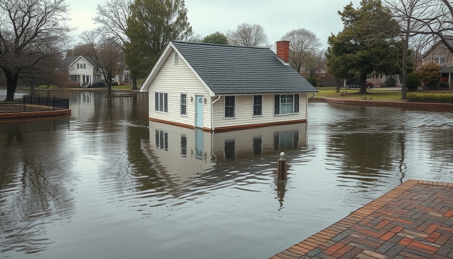 Preparing for Stronger Storms in South Florida: Suburban home in floodwaters.