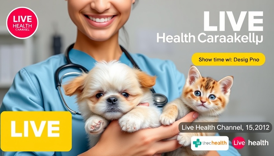 Veterinarian promotional poster for veterinary health and wellness show.