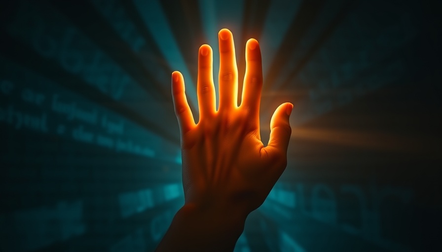 Quantum Command Affirmations for Healing with glowing hand and mystical script.