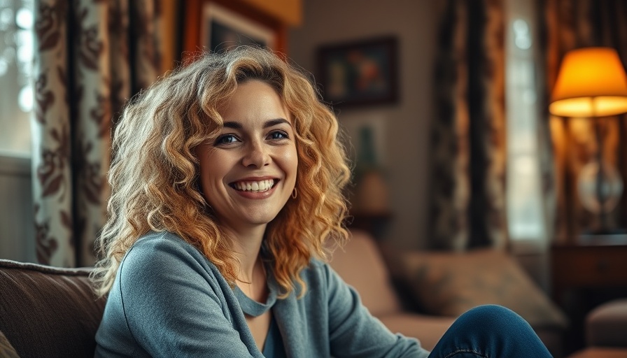 Smiling woman seated in cozy room during a culinary adventure in South Florida.