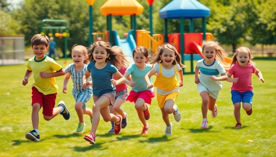Children enjoy outdoor play in a colorful playground setting, promoting holistic health for kids.