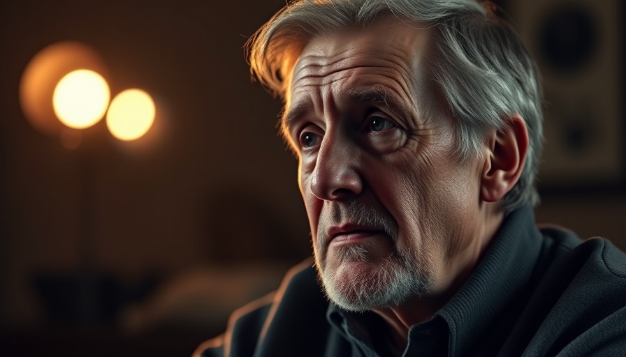 Older man with thoughtful expression discussing manifestation destiny.