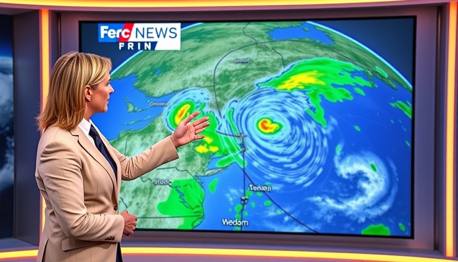 Orlando Weather Updates with news presenter showing live radar.