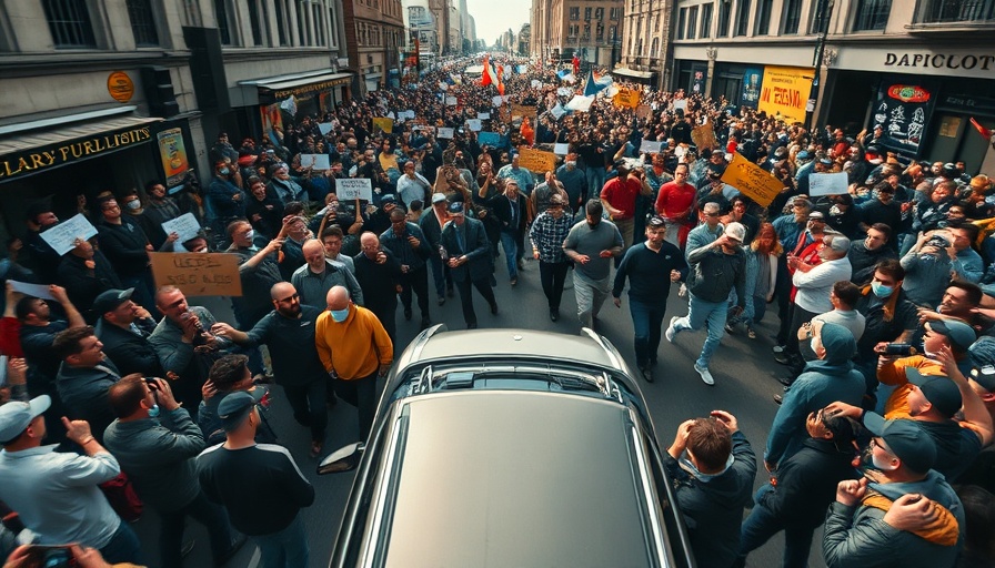 Car plows through protesters in Chicago during a city protest.