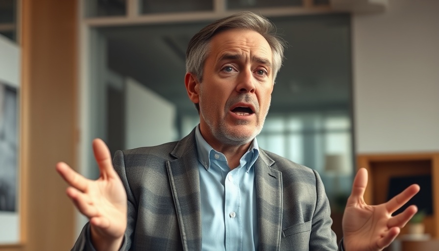 Passionate speaker overcoming fear of public speaking in an office setting.