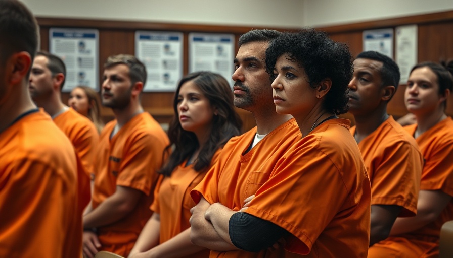 Courtroom scene related to local events in Kissimmee Florida.