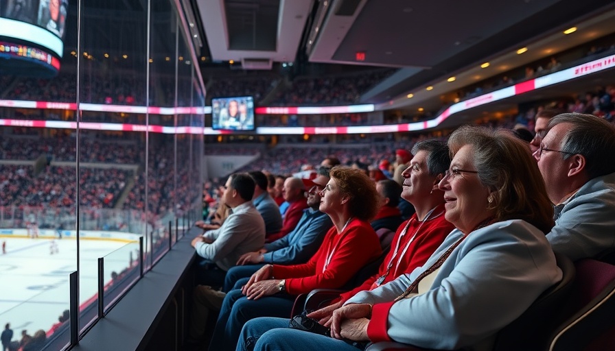 Spectators in luxury box during Stanley Cup Final.