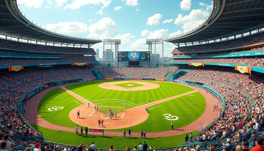 Orlando News: Vibrant concept of future baseball stadium development.