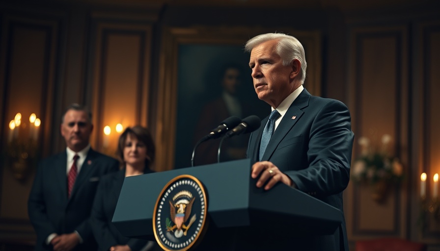 President Trump's address on Iran nuclear strikes, formal setting.