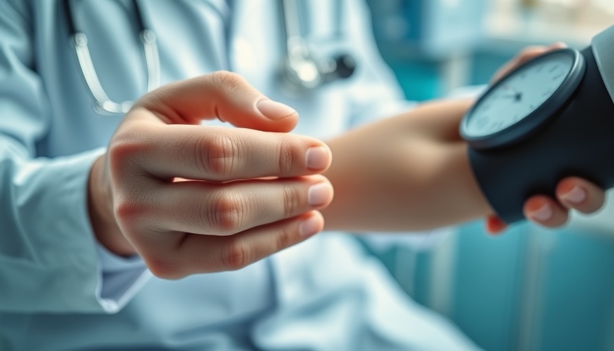 Close-up of blood pressure check, highlighting high blood pressure health risks.