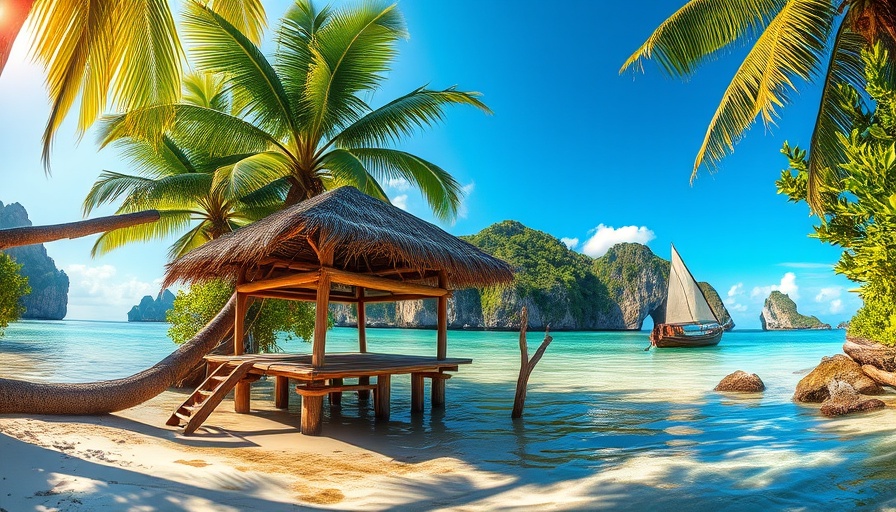Tropical beach in Cebu, ideal travel destination with a scenic view.
