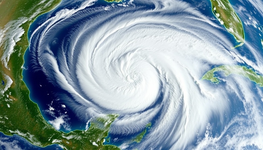 Satellite image of Tropical Storm Flossie near Mexico.