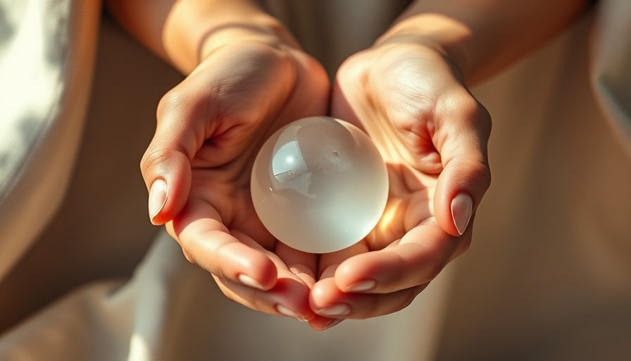 Hands holding a crystal ball, July crystal forecast manifestations.