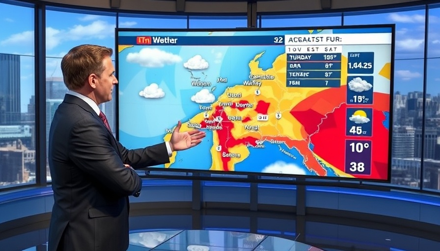 Anchor presents South Florida Weather Updates using digital map with forecasts.