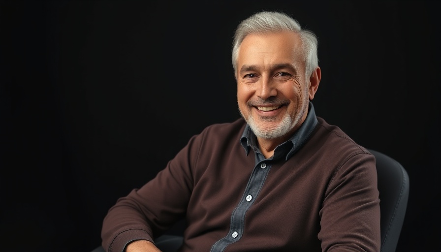 Portrait of an older gentleman smiling in a studio setting
