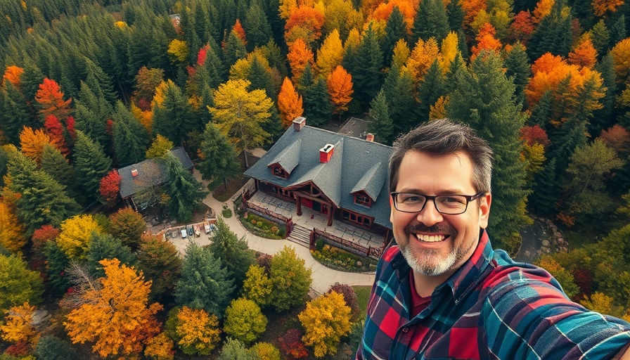 Reality Revolution Retreat invitation with scenic forest view.