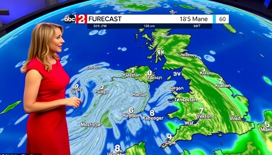 Central Florida July 4th weather forecast with presenter showing rain.