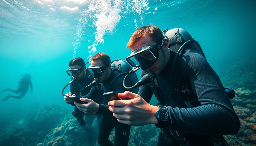 Dedicated divers engaged in purposeful underwater exploration