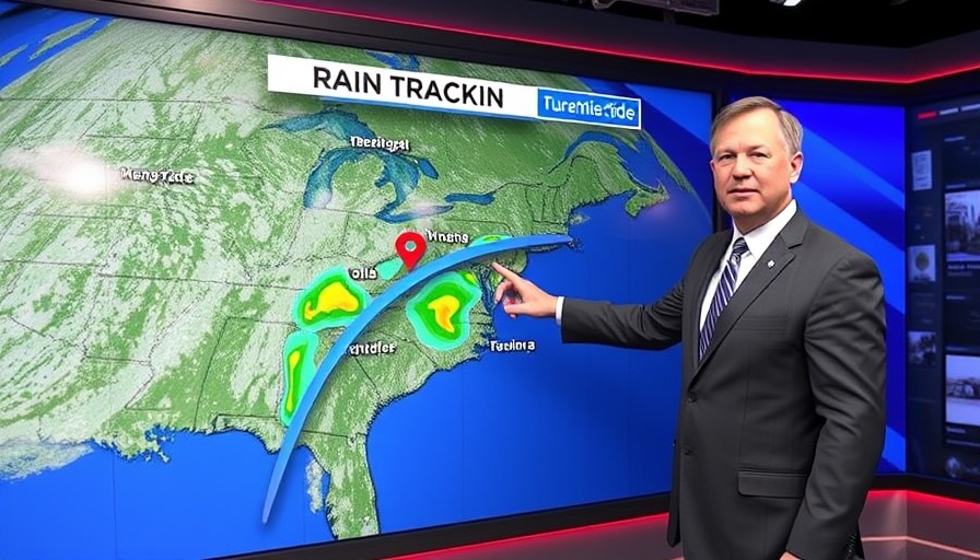 Weather Updates South Florida rain tracker presentation in studio.