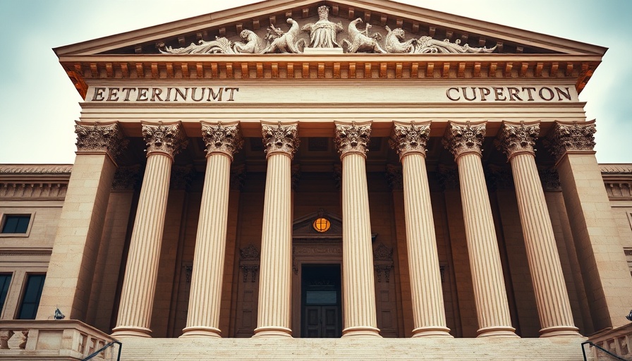 Supreme Court building facade symbolizing justice and authority, relevant to conversion therapy ban Wisconsin.