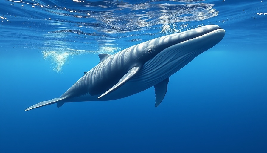 Sperm whale swimming in the ocean, underwater view.