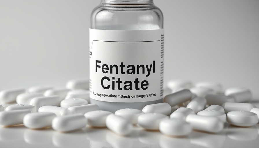 Close-up of Fentanyl bottle and pills highlighting fake drug awareness.