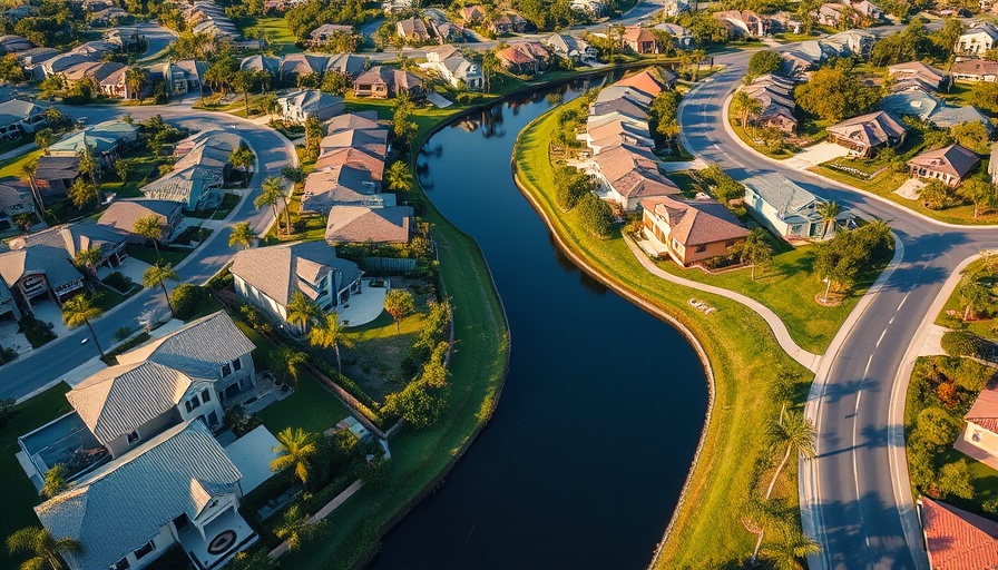 Aerial view of Florida neighborhood highlighting hidden problems in new homes construction.