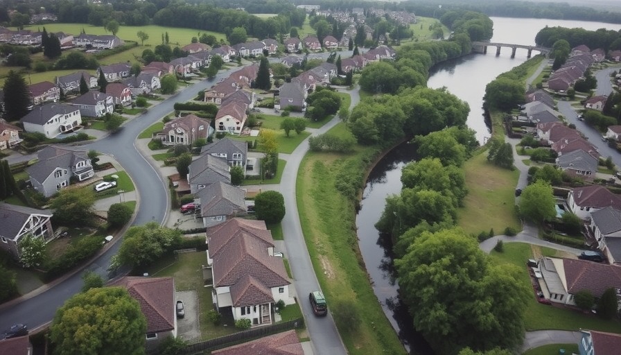 Aerial view of Florida neighborhood revealing potential construction problems.